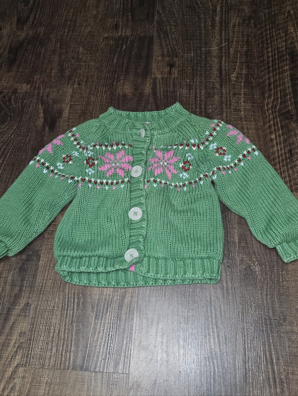 Vintage Baby Gap Fair Isle Knit Cardigan